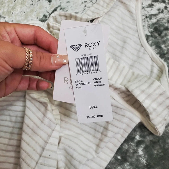 Roxy White Stripe Swim Cover - Picture 7 of 7